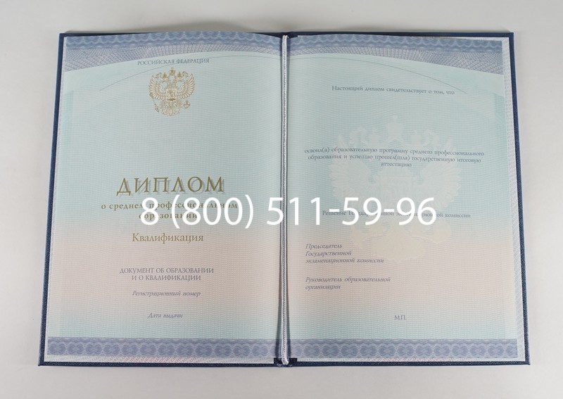 Диплом техникума (Спецбланк) 2014-2024 года в Невинномысске